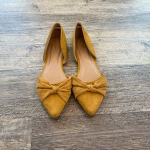 Charlotte Russe Mustard Pointed Toe Flats Size 8